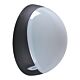 Ivela 240V E27 Round Polycarbonate Bunker Wall Light Small Black - 18645
