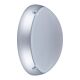 Ivela 240V E27 Round Polycarbonate Bunker Wall Light Large Silver - 18653