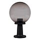 Ivela 25cm Smoke Sphere Pillar Mount Light Black - 18610