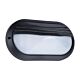 Ivela 240V E27 Oval Eyelid Polycarbonate Bunker Wall Light Black - 18619