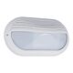 Ivela 240V E27 Oval Eyelid Polycarbonate Bunker Wall Light White - 18617