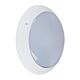 Ivela 240V E27 Round Polycarbonate Bunker Wall Light Large White - 18590