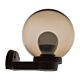 Ivela 20cm Smoke Sphere Polycarbonate Wall Light Black - 18616
