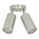 Shadow 240V GU10 Double Adjustable Wall Pillar Light Stainless Steel - 49055