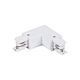 Trak 3 Circuit 240V L Shaped Left Live Joiner White - 22165