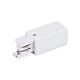 Trak 3 Circuit 240V Live Right End White - 22157
