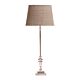 Lyon Table Lamp Antique Silver With Shade - ELANK64762AS