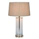 Iris Glass Table Lamp Polished Nickel With Shade - ELDAN20134B4