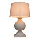 Coach Wood Table Lamp White With Shade - ELDOMR-2356WH