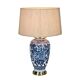 Gracie Porcelain Table Lamp Blue / White With Shade - ELFL0001