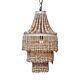 Bangalow 1 Light Beaded Pendant White - ELMAX4424WHT