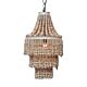 Bangalow 1 Light Beaded Pendant White - ELMAX4424WHT