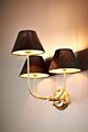 Trilogy 3 Light Wall Lamp Brass Black Shade With Shade - ELPIM30755AB