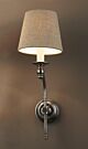 Soho 1 Light Wall Lamp Antique Silver With Shade - ELPIM50002AS