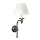 Soho 1 Light Wall Lamp Antique Silver With Shade - ELPIM50002AS