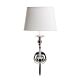 Soho 1 Light Wall Lamp Nickel With Light Natural Shade - ECL-ELPIM50002SN+ELSZ756LLEU
