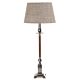 Canterbury Table Lamp Silver/Timber With Shade - ELPIM50293AS