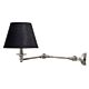 Portland 1 Light Swing Arm Wall Lamp Silver With Black Shade - ELPIM50764AS