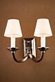 Elysee 2 Light Wall Light Antique Silver With Shade - ELPIM52181AS