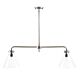 Gadsden 2 Light Pendant Two Arm Silver - ELPIM59786AS