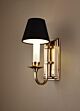 East Borne 1 Light Wall Lamp Antique Brass With Shade - ELPIM901AB