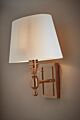 Newton Wall Lamp Brass With Oval White Shade - ELSB21784AB