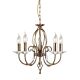 Aegean 5 Light Chandelier Aged Brass - AG5 AB
