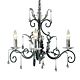 Amarilli Duo Mount 3 Light Chandelier Black/Silver - AML3 BLK/SIL