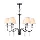 Finsbury Park 6 Light Chandelier With LS162 Shades Old Bronze - FP6 OB + LS162