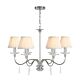 Finsbury Park 6 Light Chandelier With LS162 Shades Polished Nickel - FP6 PN + LS162