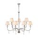 Finsbury Park 9 Light Chandelier With LS162 Shades Polished Nickel - FP9 PN + LS162