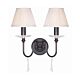 Finsbury Park 2 Light Wall Light With LS162 Shades Old Bronze - FP2 OB + LS162