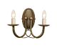 Minster 2 Light Wall Light Black / Gold - MN2 BLK/GOLD