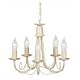 Minster 5 Light Chandelier Ivory / Gold - MN5 IV/GOLD