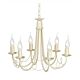 Minster 6 Light Chandelier Ivory / Gold - MN6 IV/GOLD