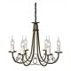 Minster 6 Light Chandelier Black / Gold - MN6 BLK/GOLD