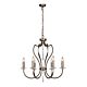 Pimlico 6 Light Chandelier Dark Bronze - PM6 DB