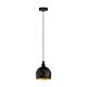 Roccaforte 1 Light Pendant Small Black / Gold - 33345N