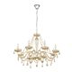Basilano 8 Light Chandelier Chrome / Cognac - 39093