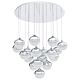 Mioglia 57W Dimmable LED Chandelier Chrome & Granille / Warm White - 39528