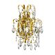 Fenoullet 1 Light Crystal Wall Light Brass - 39604