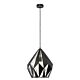 Carlton 1 Single Pendant Black / Silver - 49255N