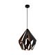 Carlton 1 Single Large Pendant Black / Copper - 49878N