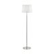 Hambleton 1 Light Floor Lamp Satin Nickel / White - 49949N