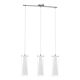 Pinto 3 Light Twin Glass Pendant Chrome - 89833