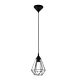 Tarbes 1 Light Small Cage Pendant Black - 94187