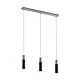 Villora 15W LED Pendant Satin Nickel & Brown / Warm White - 96882