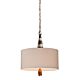 Flambeau 2 Light Pendant Black / Cream and Gold Leaf - FB/FLAMBEAU/P