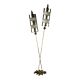 Nettle 2 Light Floor Lamp By Paul Gruer Silver & Cream - FB/NETTLELX-S/FL