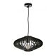Bayron 1 Light Timber Pendant Small Black - BAYRON-36-1P Black